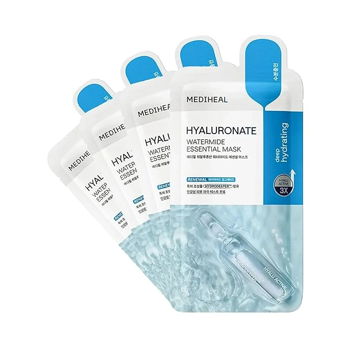 Hydrating sheet mask used in skin flooding routine for deep moisture and glow