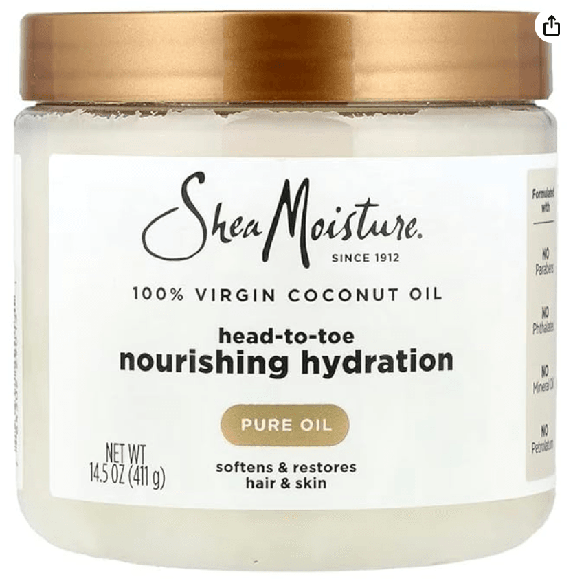 coconut oil for shiny, healthy 