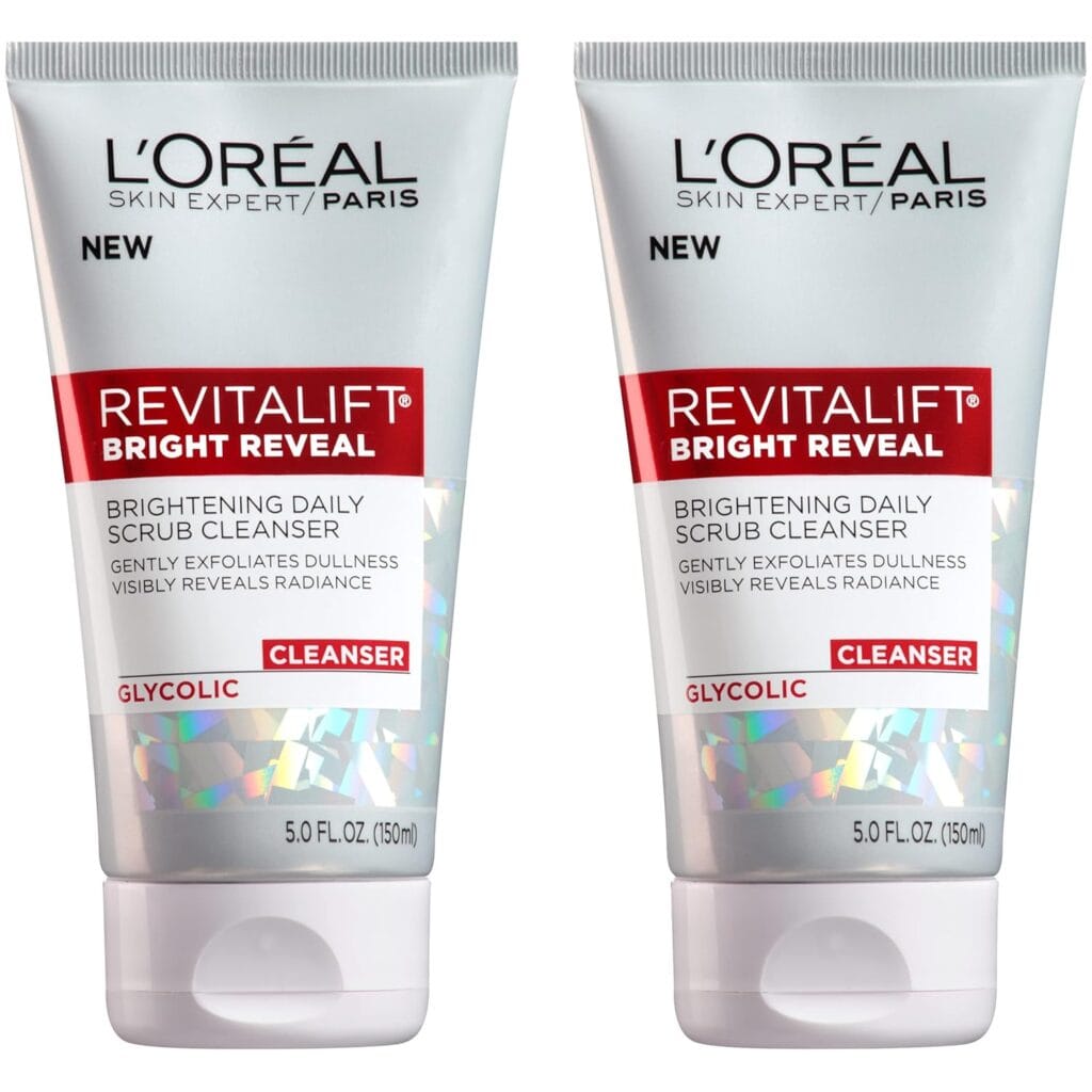 5-7% glycolic acid toner (L’Oréal Revitalift Glycolic Bright