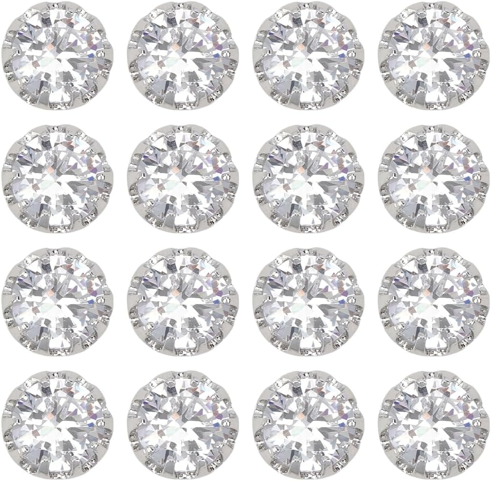 4. Rhinestone Shank Buttons — Crystal Clear, 20 pack (18mm)