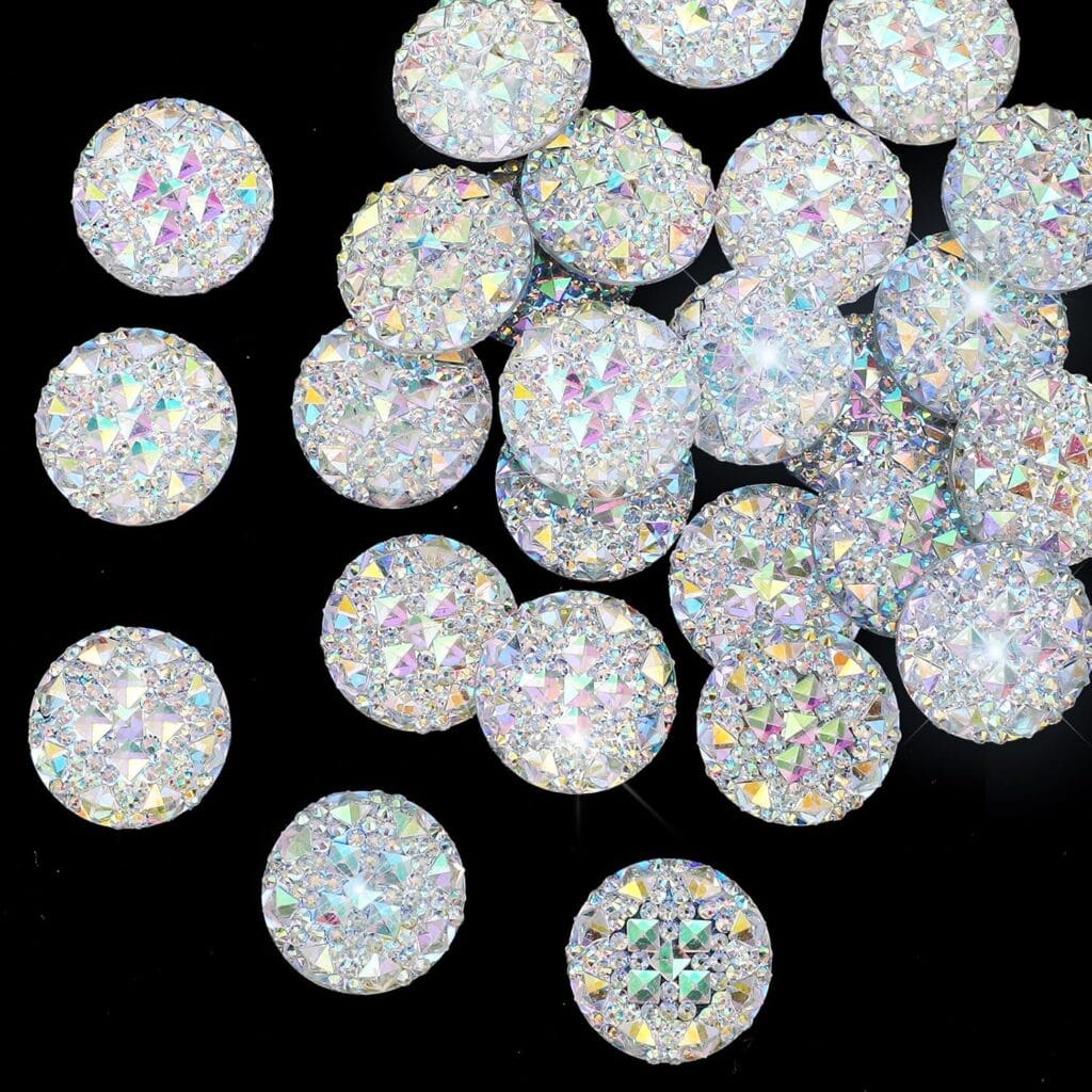 4. Rhinestone Shank Buttons — Crystal Clear, 20 pack (18mm)