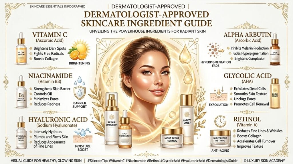 5 Skincare Ingredients Dermatologists Recommend for Dark Spots On Face