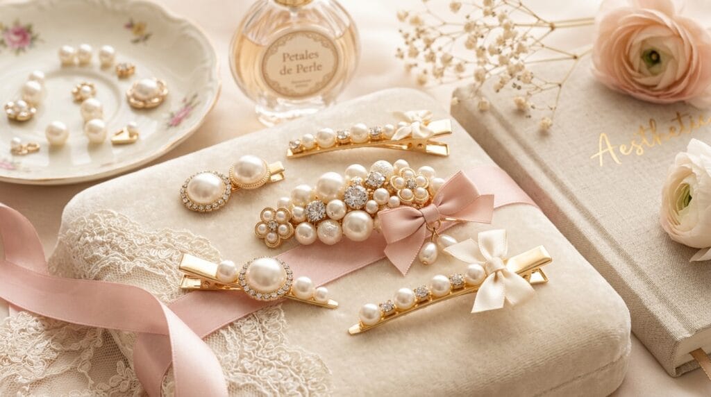 DIY Button Hair Clips — Coquette Aesthetic Accessory