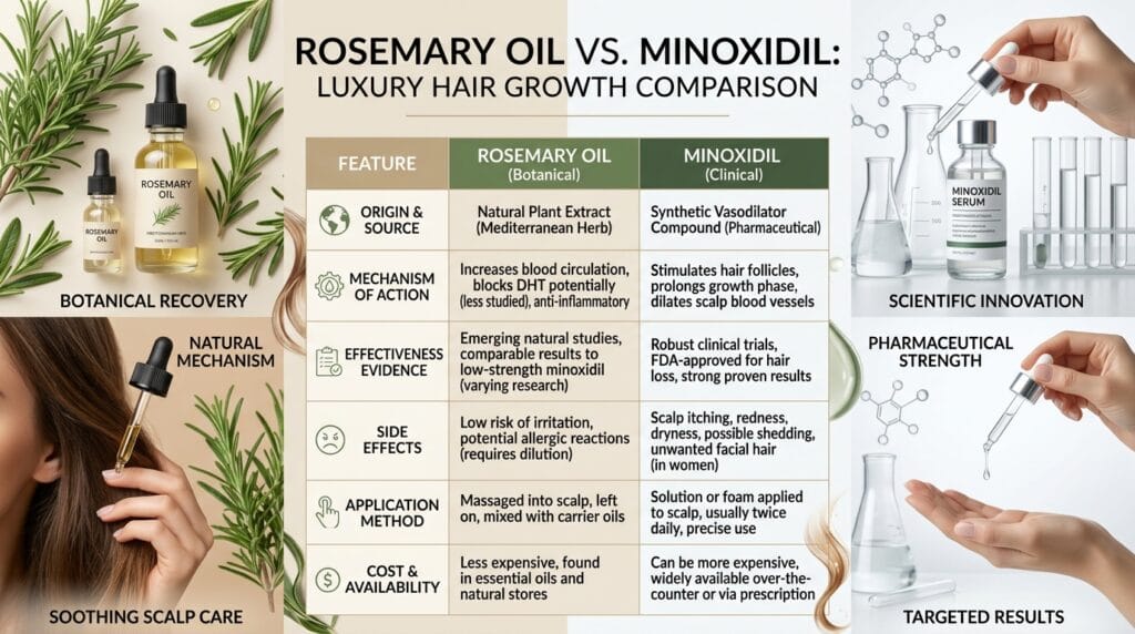 Rosemary Oil vs Minoxidil: Which Actually Grows Hair?