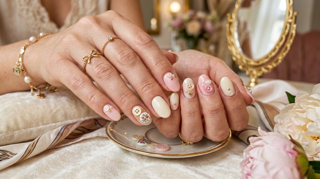 Button Nail Art
