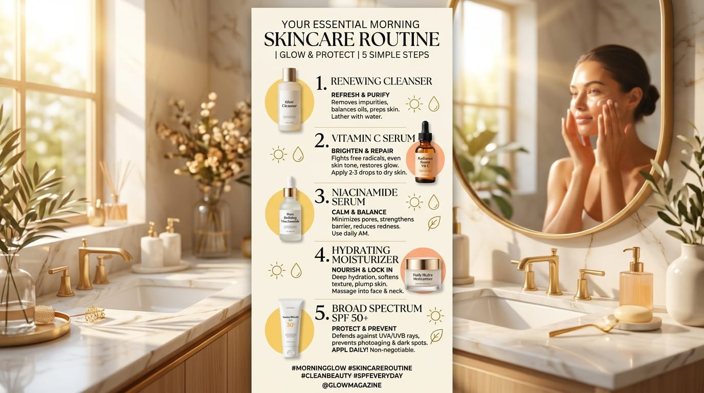 Morning routine for dark spot treatment