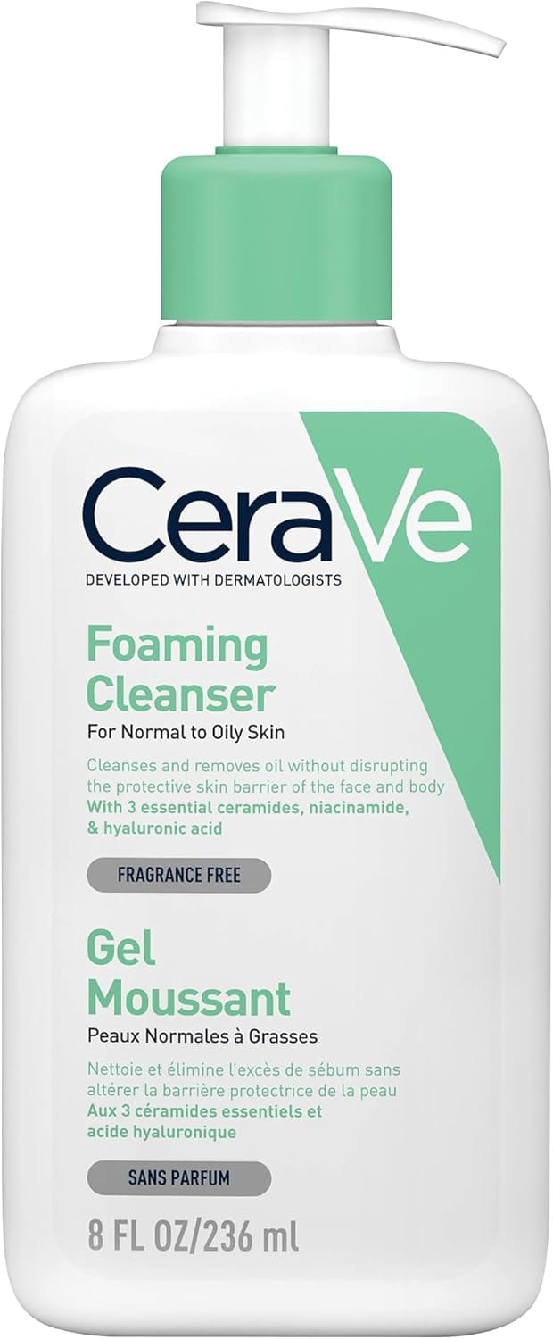 2. CeraVe Foaming Facial Cleanser