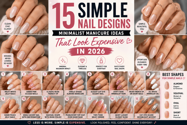 Simple Nail Designs: 15 Minimalist Manicure Ideas That Look Expensive in 2026