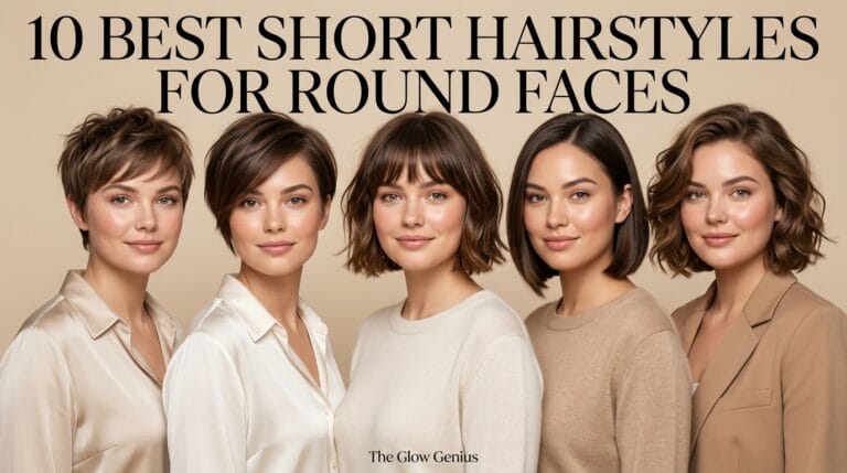 10 Best Short Hairstyle Ideas for Round Face Women